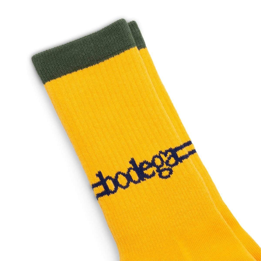 Bodega Everyday Organic Logo Crew Sock - Yellow