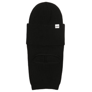 Merino Wool Balaclava Rib Knit Beanie