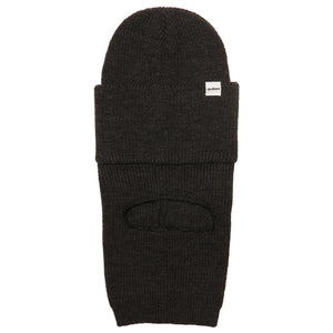 Merino Wool Balaclava Rib Knit Beanie