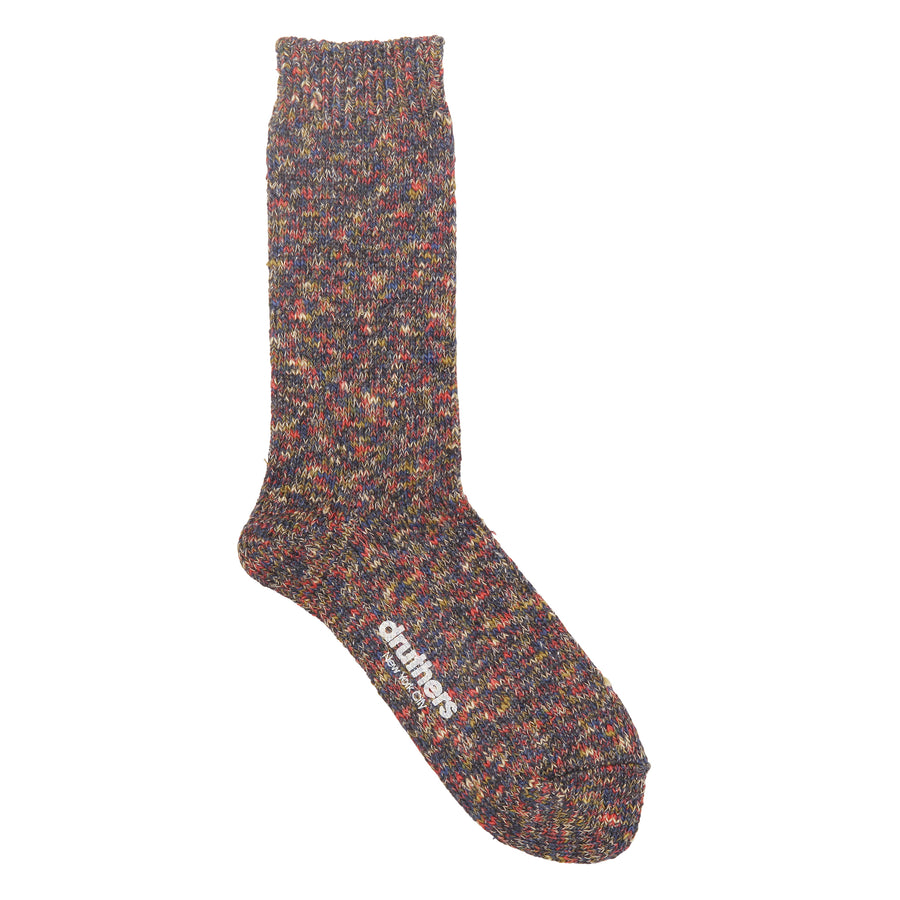 Recycled & Organic Cotton Tie Dye Yarn Crew Sock