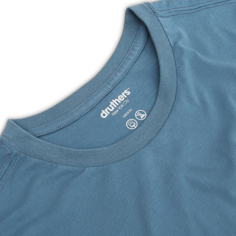 GOTS® Certified Organic Cotton T-Shirt - Dusty Blue