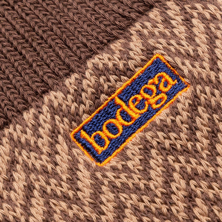 Bodega Herringbone Crew Sock - Brown