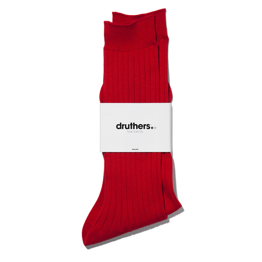 Giza Cotton Dress Sock - Red