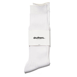 Giza Cotton Dress Sock - White