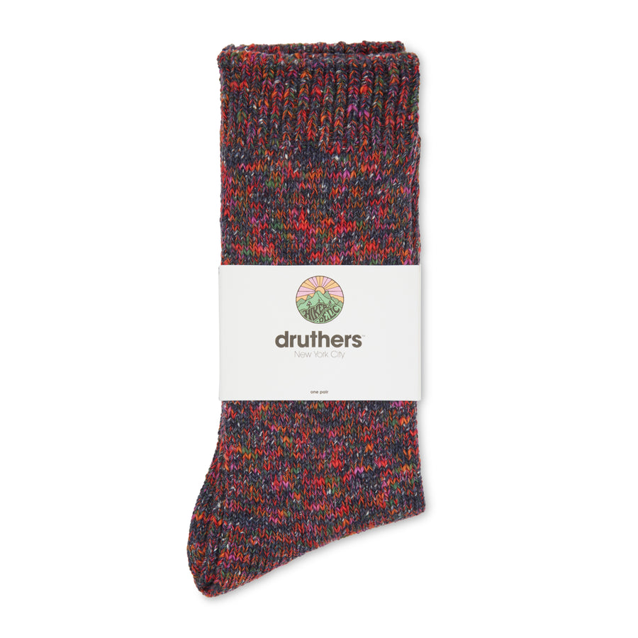 Hikerdelic Recycled Melange Crew Sock - Navy