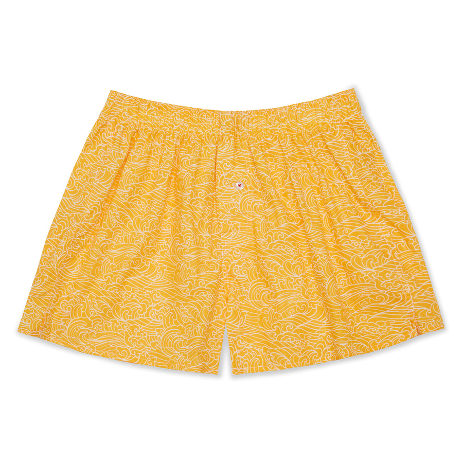 Organic Cotton Japanese Waves Boxer Shorts