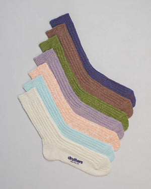 Organic Cotton Rib Slub Crew Sock