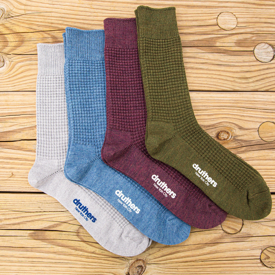 Merino Wool Waffle Sock