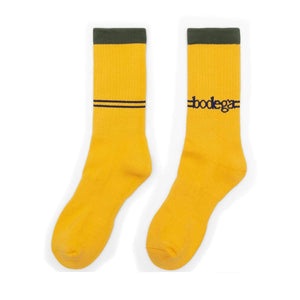 Bodega Everyday Organic Logo Crew Sock - Yellow