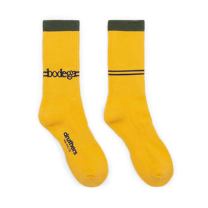 Bodega Everyday Organic Logo Crew Sock - Yellow