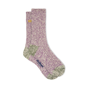 Bodega Organic Cotton Rib Slub Crew Sock - Purple