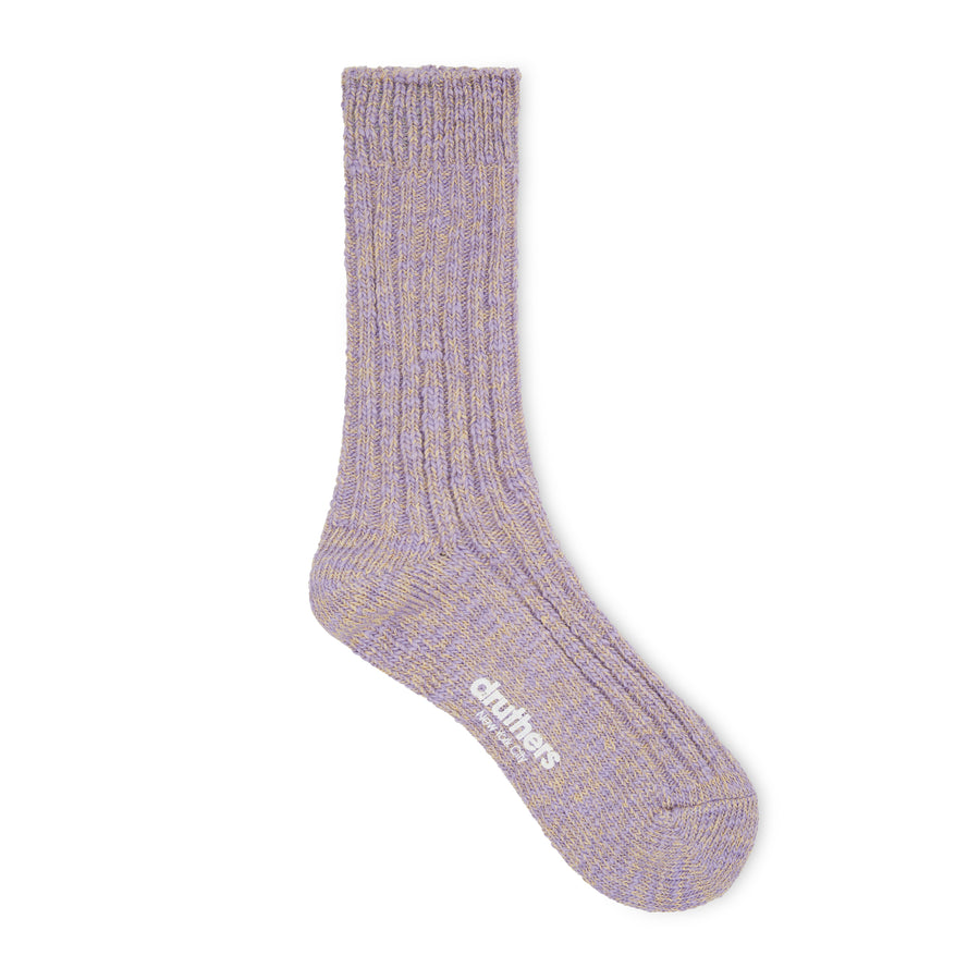 Organic Cotton Rib Slub Crew Sock